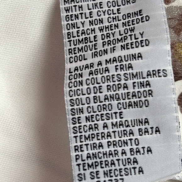 Shelby & Palmer Sheath Dress Women's Size 10 Ruched Sleeve Floral Ivory Stretch - Picture 10 of 16